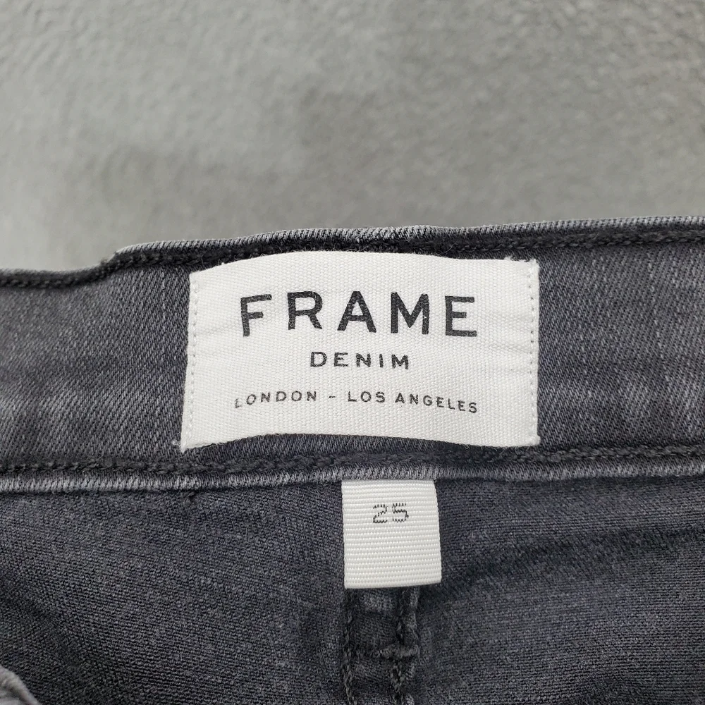 Frame Denim Le High Skinny Jeans Stone Coated Womens Size 25